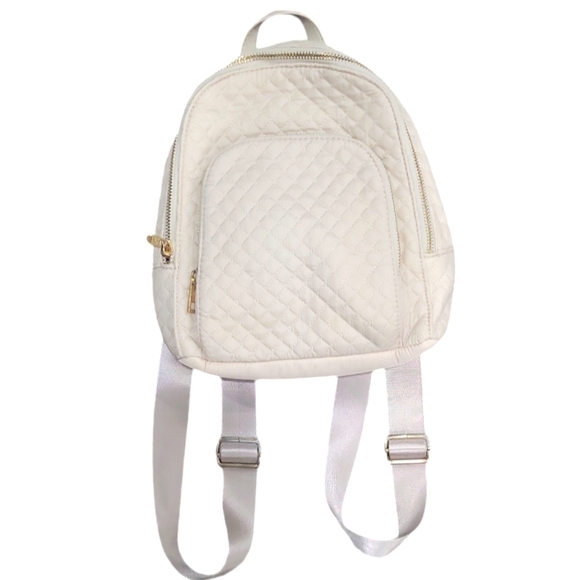 Cynthia Rowley Cream Quilted Mini Backpack - Picture 1 of 4